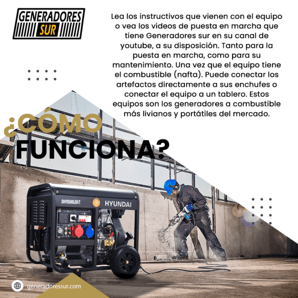 Grupo Electrógeno Hyundai HYH960A 800W Monofásico - Imagen 2