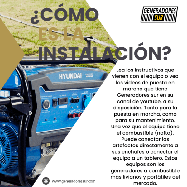 Grupo Electrógeno Hyundai HYH960A 800W Monofásico - Imagen 4