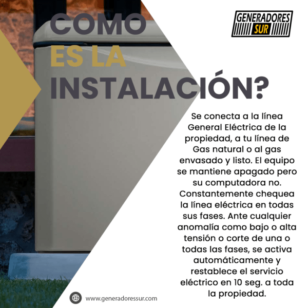 Grupo Electrógeno a Gas GA 13000 Pramac 13kva Monofásico con TTA - Imagen 9