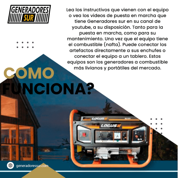 Grupo Electrógeno a Nafta GL8500E Logus 8500W - Imagen 4
