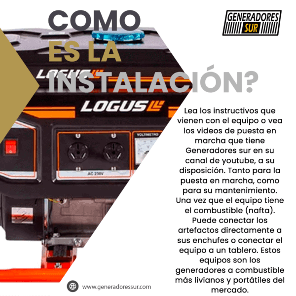 Grupo Electrógeno a Nafta GL8500E Logus 8500W - Imagen 6