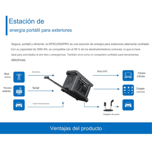 Estación de Energía Portátil Key Power  KPSC2500 Pro - Imagen 7
