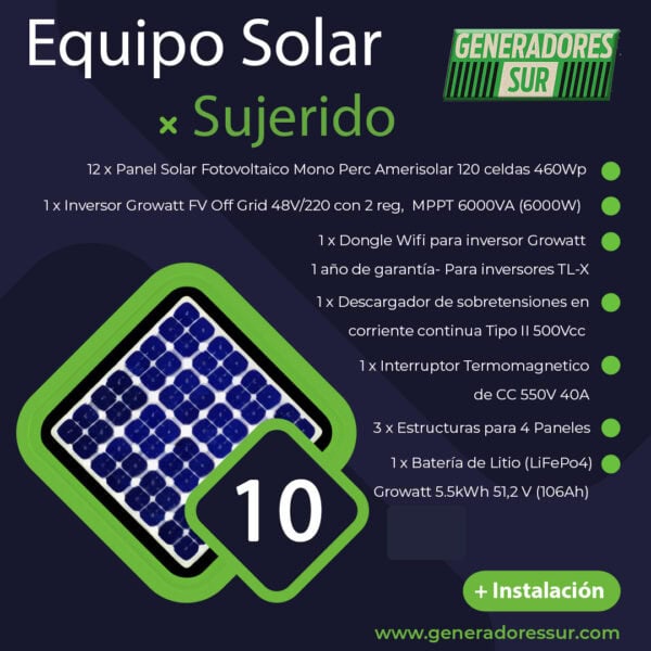 Sistema de Energía Solar 10 M-C/BL - Imagen 2