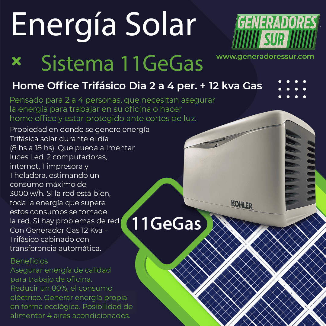 Sistema de Energía Solar + 11 GeGas – T S/B