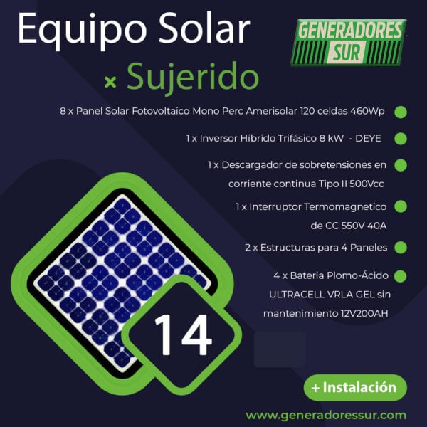 Sistema de Energía Solar 14 T-C/BL - Imagen 2