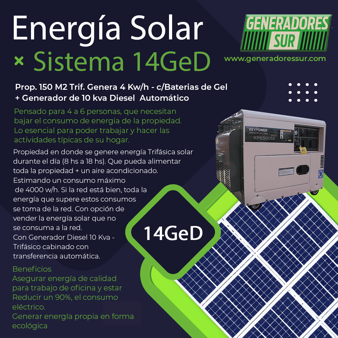 Sistema Energía Solar 14GeD T-C/BG