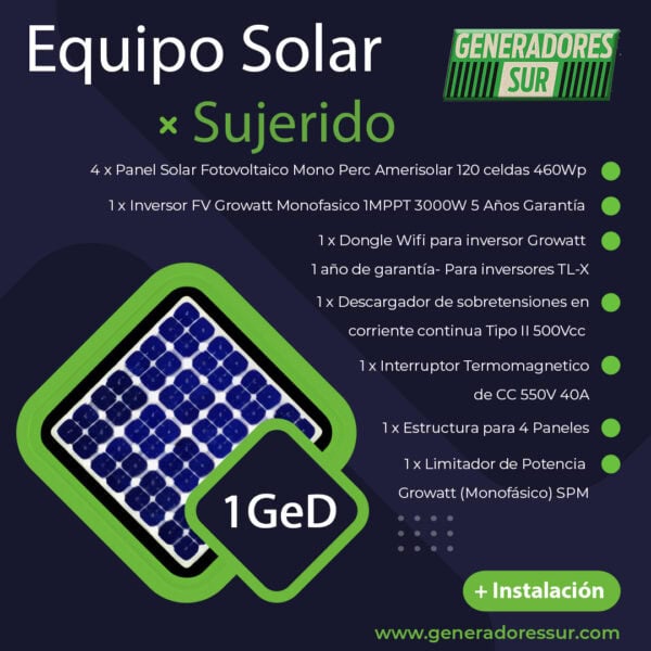 Sistema Energía Solar 1 GeD - M S/B - Imagen 2