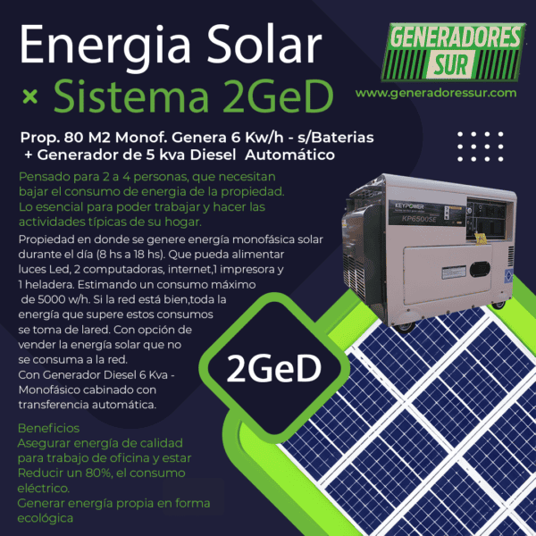 Sistema Energía Solar 2 GeD - M S/B