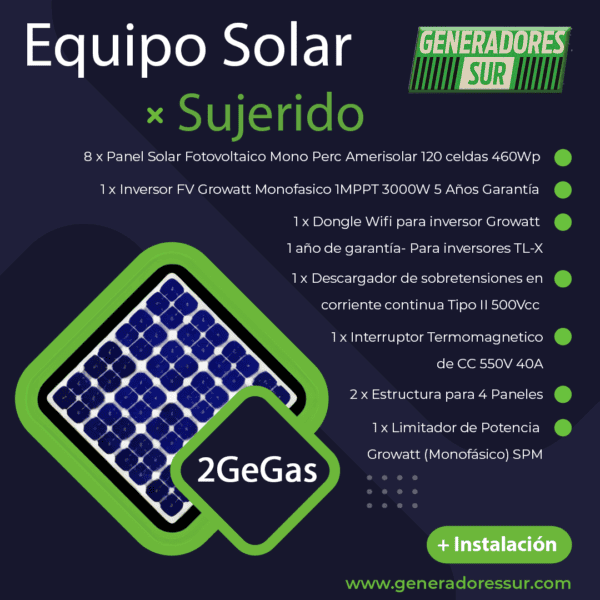 Sistema de Energía Solar + Sistema 2 GeGas - M S/B - Imagen 5