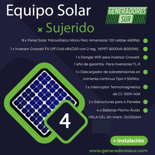 Sistema de Energía Solar 4 M-C/BG - Imagen 2