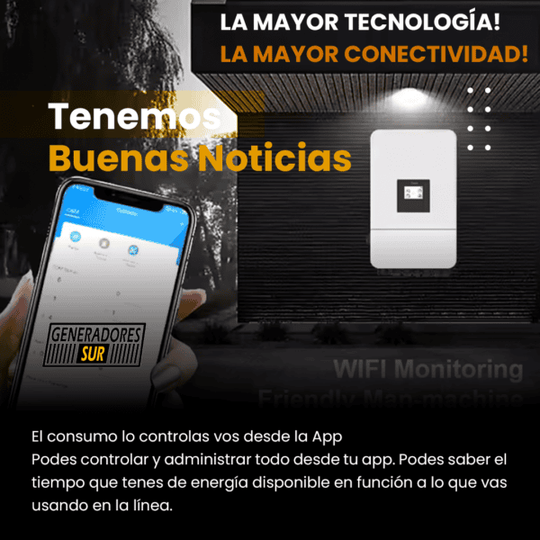 Sistema Energía de Respaldo con Bateria de Litio Deye 3 - 3 Kw / 10 Kw - 48 v – Monofásico - Imagen 10