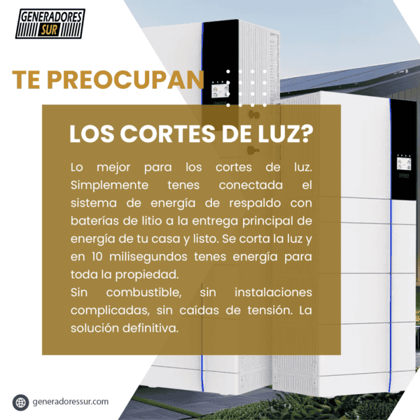 Sistema Energía de Respaldo con Bateria de Litio Deye 12 All in One  - 10 Kw / 8,2 Kw  - 48 v - Trifásico - Imagen 3