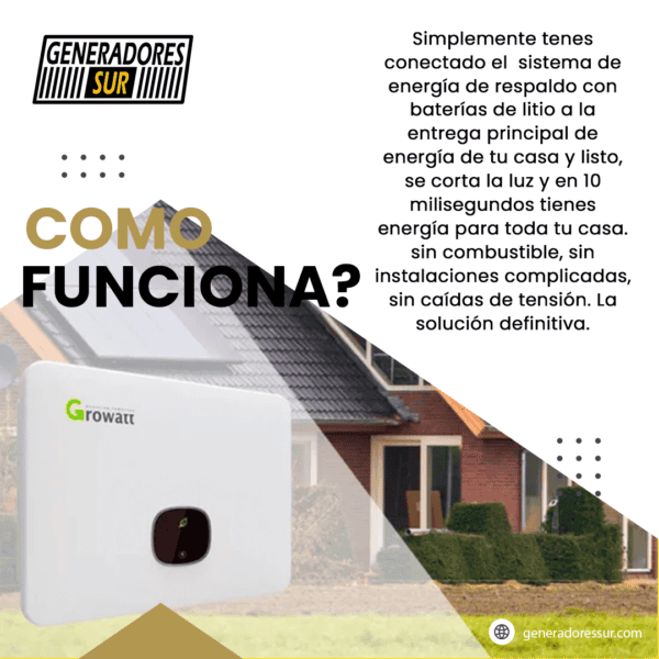 Sistema Energía de Respaldo con Bateria de Litio Growatt - All in One Serie Future 7 - 18 Kw / 33 Kw - 48v  – Trifásico - Imagen 5