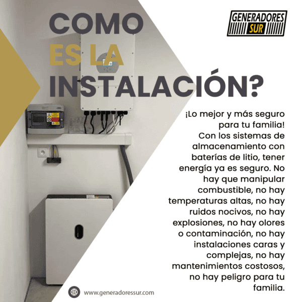 Sistema Energía de Respaldo con Bateria de Litio Deye 3 - 3 Kw / 10 Kw - 48 v – Monofásico - Imagen 7