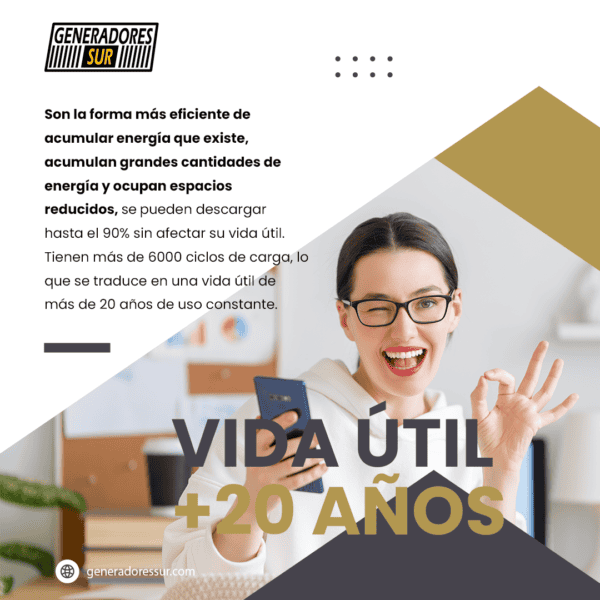 Sistema Energía de Respaldo con Bateria de Litio Deye 3 - 3 Kw / 10 Kw - 48 v – Monofásico - Imagen 9