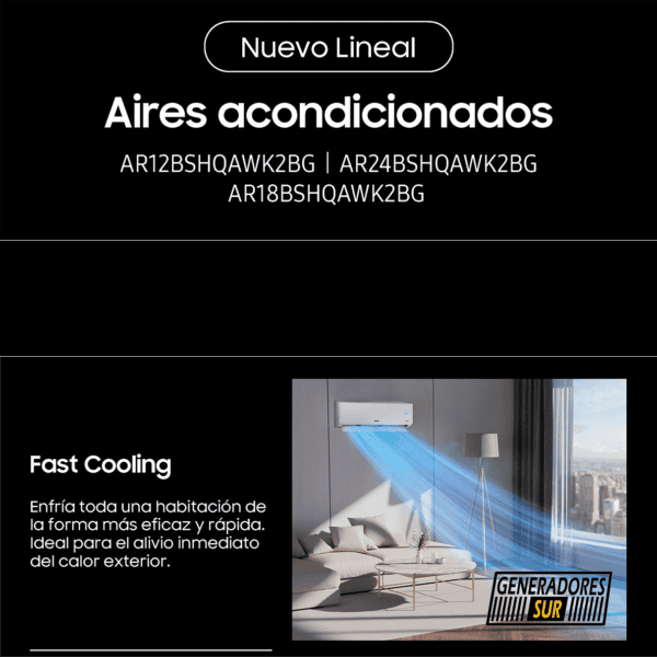 Aire Acondicionado Samsung Inverter 3150 Frigorias Frio/Calor - Imagen 3