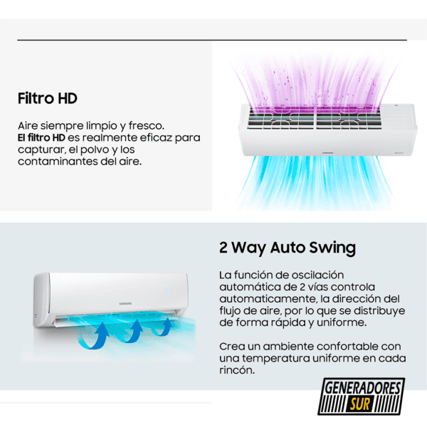 Aire Acondicionado Samsung Inverter 3150 Frigorias Frio/Calor - Imagen 4