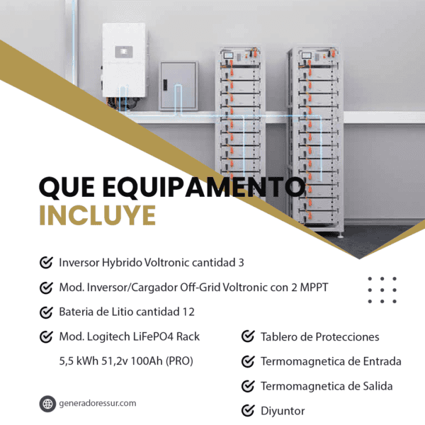 Sistema Energía de Respaldo con Bateria de Litio Voltronic 1 - 33Kw / 66 Kw - Imagen 10