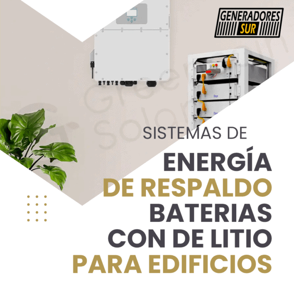 Sistema Energía de Respaldo con Bateria de Litio para Esp. Com. Edificios Grandes de hasta 90 Dptos - 20 Kw / 71,4 Kw - Trifásico - Deye 33 - Imagen 2