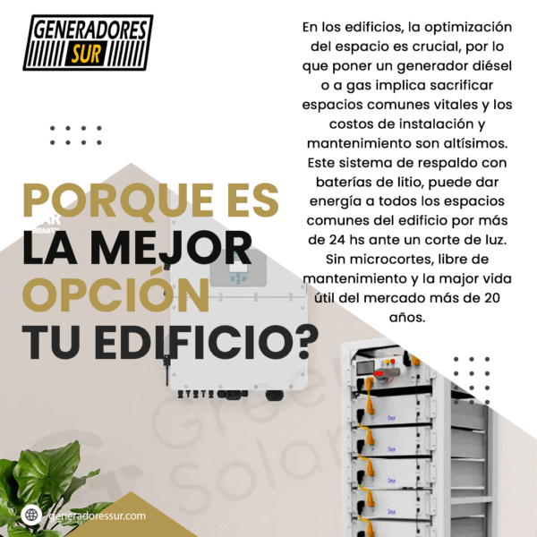 Sistema Energía de Respaldo con Bateria de Litio Deye 31 - 15 Kw / 51 Kw - 48 Trifásico - Imagen 6