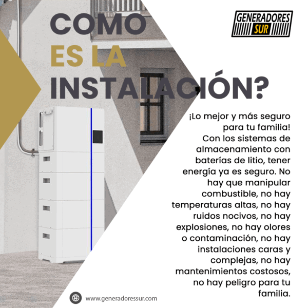 Sistema Energía de Respaldo con Bateria de Litio para Esp. Com. Edificios Grandes de hasta 90 Dptos - 20 Kw / 71,4 Kw - Trifásico - Deye 33 - Imagen 8