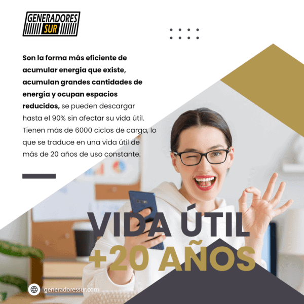 Sistema Energía de Respaldo con Bateria de Litio para Esp. Com. Edificios Grandes de hasta 90 Dptos - 20 Kw / 71,4 Kw - Trifásico - Deye 33 - Imagen 10